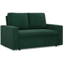 mebligo - NEO Kollektion Sofa 2 Sitzer Mit Schlaffunktion 148 x 90 x 87 cm, Schlafsofa Mit Bettkasten, Kleines Wohnzimmersofa Grün