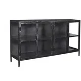 KAWOLA Sideboard BREST 180 x 92 x 40 cm Schwarz