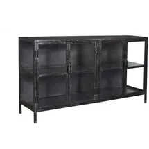 KAWOLA Sideboard BREST 180 x 92 x 40 cm Schwarz