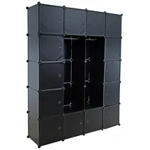 Estexo Regalsystem 40 x 40 x 180 cm Schwarz