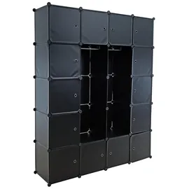 Estexo Regalsystem 40 x 40 x 180 cm Schwarz