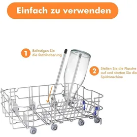 luxuskollektion Flaschenhalter 6er Set Edelstahl