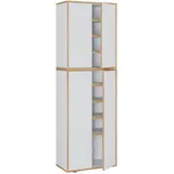 VCM Salia 60 x 183 x 33 cm 9 Fächer 4 Drehtüren / weiß