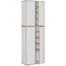 VCM Salia 60 x 183 x 33 cm 9 Fächer 4 Drehtüren / weiß