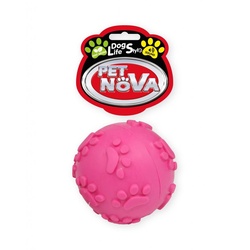 PET NOVA DOG LIFE STYLE Kauspielzeug Ball mit Tone Minze Aroma 6cm rosa