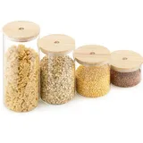 Navaris Glasbehälter Set 4-teilig transparent 1 l