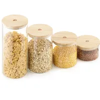 Navaris Glasbehälter Set 4-teilig transparent 1 l