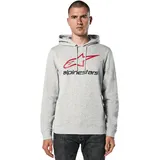 Alpinestars Always V3 Kapuzenpullover - Grau/Rot/Schwarz S