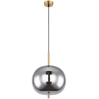 GLOBO Hängelampe 1-flg. 30 cm rund grau