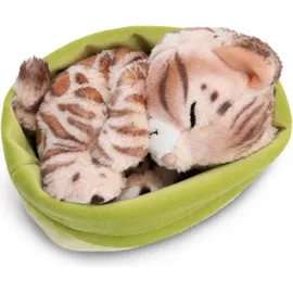 NICI Sleeping Pets Katze Bengal 12 cm Braun