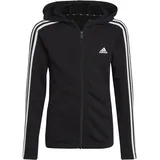 Adidas Essentials 3-Streifen Full-Zip Kapuzenjacke Black / White 164