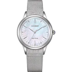 Citizen L Eco-Drive Eco-Drive Technologie" EM1150-86D" - perlmutt weiß,silberfarben - 32mm