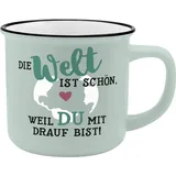 SHEEPWORLD Becher Motiv Welt 0,35 l Weiß