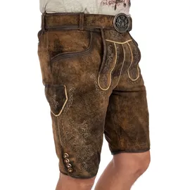 Country Maddox MADDOX Lederhose HORN in dunkelbraun | Gr.: 58
