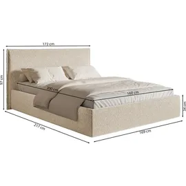 Selsey Softie Slim 160 x 200 cm Hellgrau