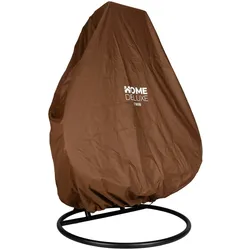 Home Deluxe GmbH HOME DELUXE Gartenmöbel-Schutzhülle Regenabdeckung TWIN - Braun |⌀ 232 cm, Abdeckung für Gartenmöbel, Abdeckplane