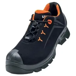 2 MACSOLE® Halbschuhe S3 65281 schwarz/orange, Weite 10, Größe 46 - schwarz - 46