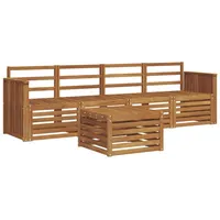 vidaXL Sofagarnituren 5-tlg. Natur Massivholz Akazie braun