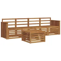 vidaXL Sofagarnituren 5-tlg. Natur Massivholz Akazie braun
