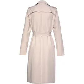 LASCANA Trenchcoat LASCANA, Damen, Gr. 34, beige, Web, Obermaterial: 79% Polyester, 17% Viskose, 4% Elasthan, figurumspielend knielang, V-Ausschnitt, gerader Abschluss, Mäntel, zum Regulieren, leichter Damenmantel ohne Futter, casual-chic