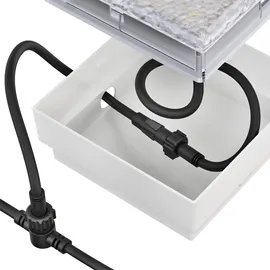 ledscom.de LED Pflasterstein Bodeneinbauleuchte GORGON für außen, IP67, eckig, 15 x 15cm, kaltweiß
