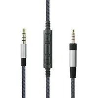 Audio-Ersatzkabel mit integriertem Mikrofon, Lautstärkeregler, kompatibel mit Sennheiser PXC550, PXC480 Kopfhörern, Audiokabel, kompatibel mit Samsung Galaxy, Huawei, Android