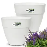 Gardebruk Blumentopf 2er-Set Weiß 25x21cm 6,5L