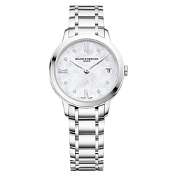 Baume & Mercier Classima Lady M0A10326 - perlmutt mit Diamanten,silber - 31mm