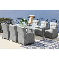 Konifera Seattle Set 19-tlg. Tisch 170 x 90 cm grau