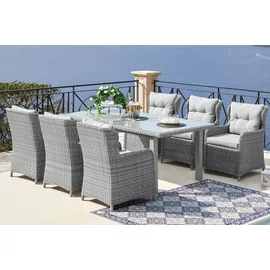 Konifera Seattle Set 19-tlg. Tisch 170 x 90 cm grau