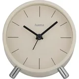 Hama Funkwecker Flores analog ohne Ticken, grau/beige 222229