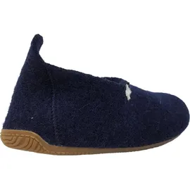 Living Kitzbühel Woll-Hausschuhe "Gipfelkreuz" in Dunkelblau - blau, 42