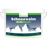 derendo Schneeweiss ultra Wandfarbe weiß matt höchste Deckkraft 5l weiße Wand streichen ohne tropfen für innen geruchsneutral 5 Liter