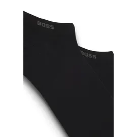 Boss Sneakersocken "2P AS Colours CC", Herren, Gr. 43-46, schwarz (2x schwarz), Baumwolle, Elasthan, Materialmix, Polyamid, elastisch, Socken Sneakersocken
