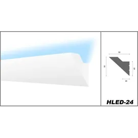 heximo LED Stuckleisten HEXIMO Weiß 6 St. 50 x 50 cm