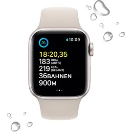 Apple Watch SE 2022 GPS 40 mm Aluminiumgehäuse polarstern, Sportarmband polarstern