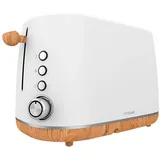 Cecotec Digital Toaster TrendyToast 9000 Black Woody mit 2 extra breiten Langschlitzen (Weiß)