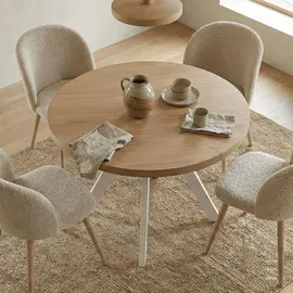 dekori.interiors Pero Ø 120/220 cm Eiche Lancelot/Weiß