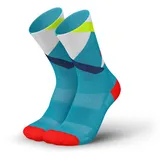 Incylence Ultralight Strikes Laufsocken 35-38 Blau/Rot/Weiß/Türkis
