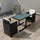 vidaXL Bistro-Set 3-tlg. Schwarz