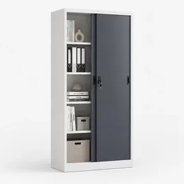 VCM Malivo Aktenschrank 80 x 180 x 40 cm schwarz