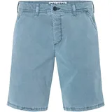 MAC Bermudas "Liam Bermuda", Herren, Gr. 38, N-Gr, blau (blau mirage), Twill, Obermaterial: 62% Lyocell, 35% Baumwolle, 3% Elasthan, Hosen Bermudas, in gewaschener Optik, Twillqualität