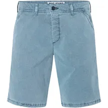 MAC Bermudas "Liam Bermuda", Herren, Gr. 38, N-Gr, blau (blau mirage), Twill, Obermaterial: 62% Lyocell, 35% Baumwolle, 3% Elasthan, Hosen Bermudas, in gewaschener Optik, Twillqualität