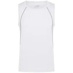 Herren Fitness Tanktop JN494, weiß/silber, Größe L - weiss - L