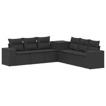 vidaXL Sofa Set 7-tlg. Loungesofa schwarz