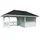 Palmako Pavillon Bianca 16,6 m2 Set 3 weiß lackiert