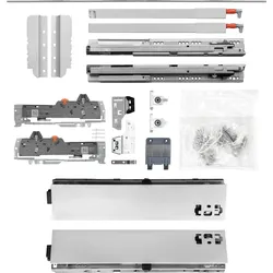 BLUM Schubladenschienen TANDEM-Höhe 83 m. Reling 195mm 30kg, NL400 grau KB1400mm