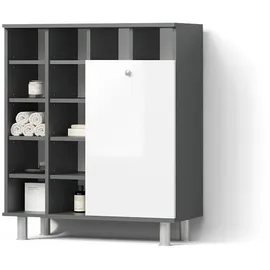 livinity® Fucino Badschrank 78,4 x 91,6 x 34 cm Weiß