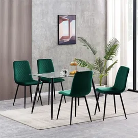 mcc direct Esszimmerstuhl Lexi Samt grün 4er Set