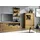JV Möbel Wohnzimmer Modern Holzmöbel TV-Lowboard Vitrine Luxuriöses Wandregal) Set 3tlg.